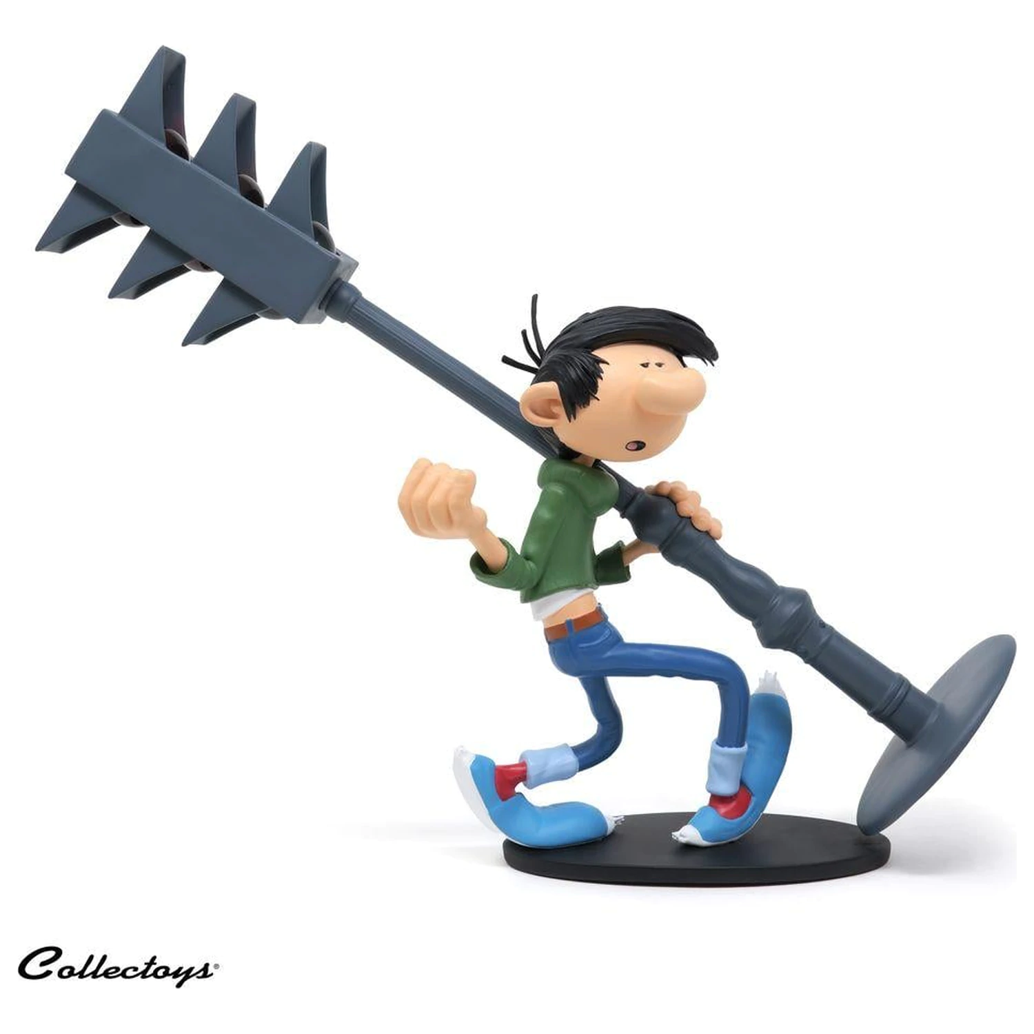 Gaston Lagaffe figurica iz smole Invention of traffic light 25 cm fotografija izdelka