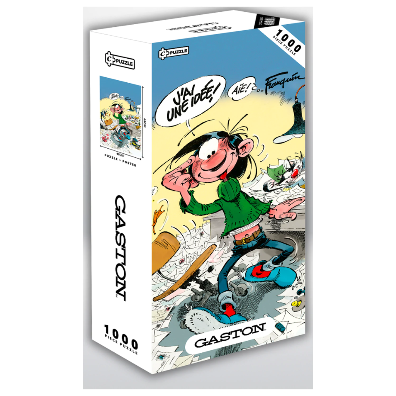 Gaston Lagaffe - J'ai une idée Poster + Sestavljanka 1000 kosov fotografija izdelka