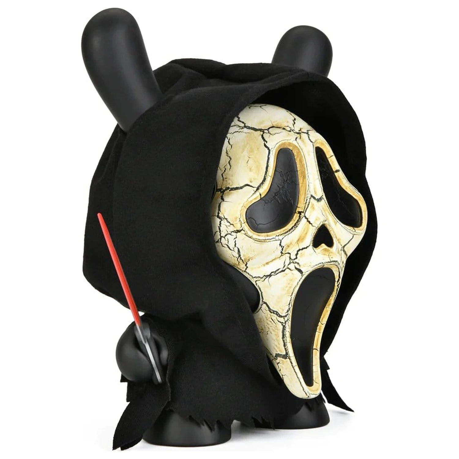 Ghost Face Dunny Art Toy Vinilna figura različica s starano masko 20 cm fotografija izdelka