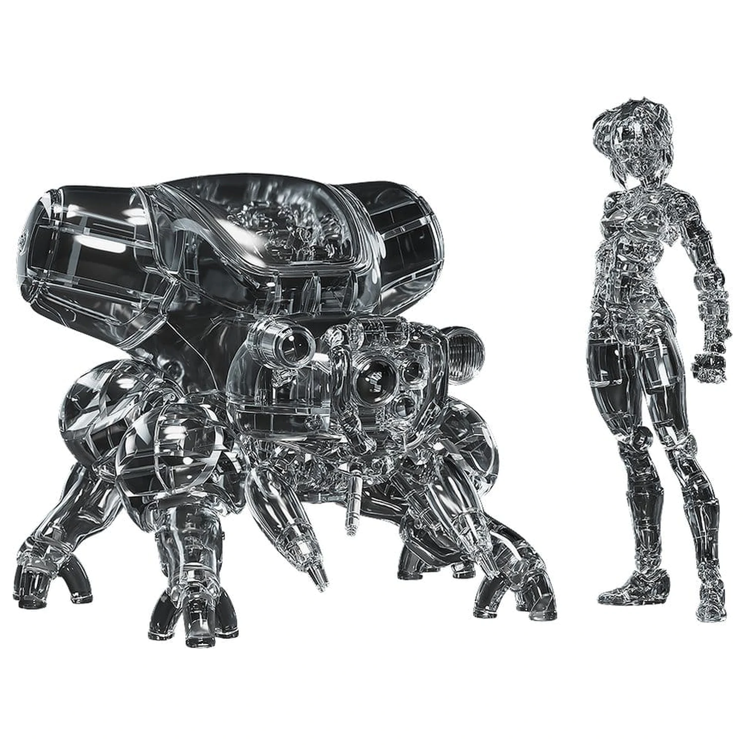 Ghost in the Shell PLAMAX minimum factory Komplet plastičnega modela Motoko Kusanagi z Fuchikoma: Thermoptic Camouflage Ver. 8 cm fotografija izdelka