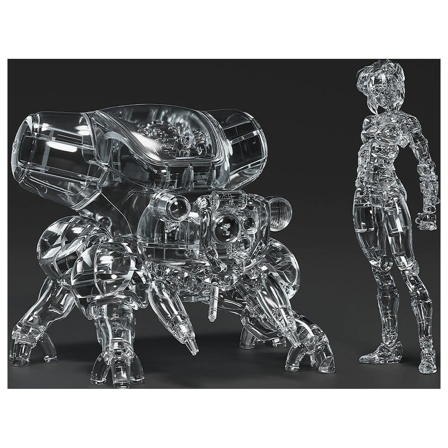 Ghost in the Shell PLAMAX minimum factory Komplet plastičnega modela Motoko Kusanagi z Fuchikoma: Thermoptic Camouflage Ver. 8 cm fotografija izdelka