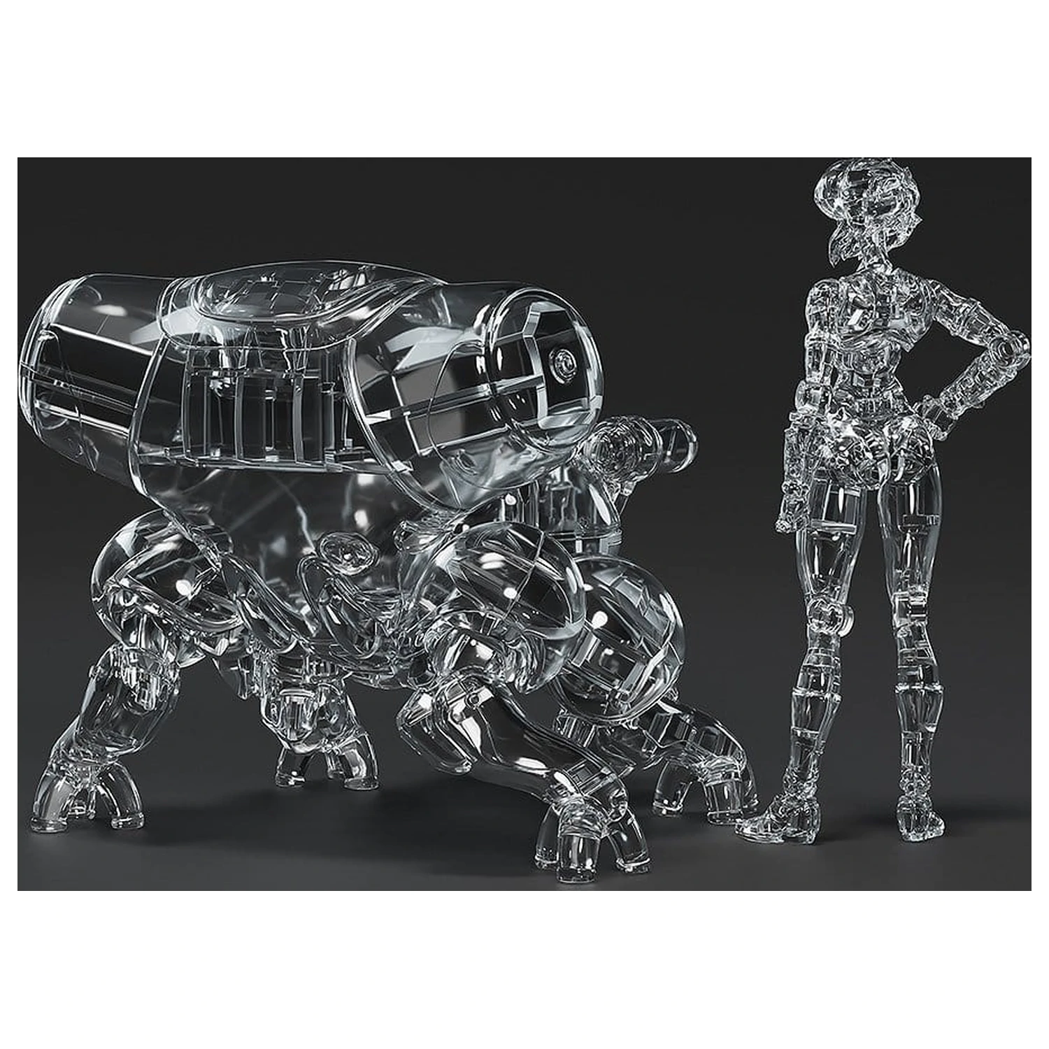 Ghost in the Shell PLAMAX minimum factory Komplet plastičnega modela Motoko Kusanagi z Fuchikoma: Thermoptic Camouflage Ver. 8 cm fotografija izdelka