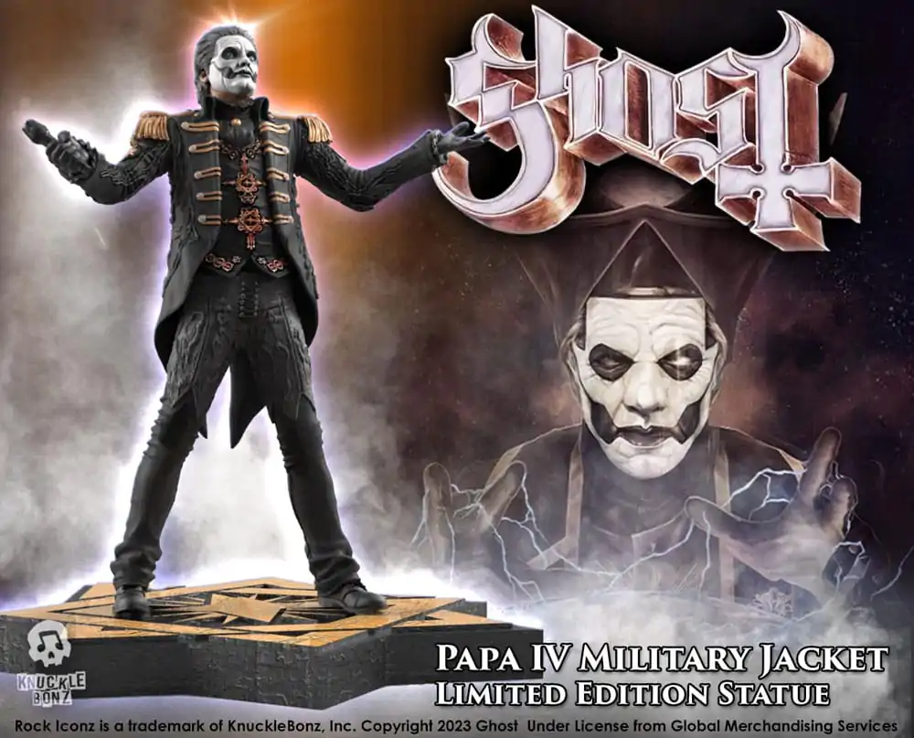 Ghost Rock Iconz Kip 1/9 Papa Emeritus IV (Military Jacket) 22 cm fotografija izdelka