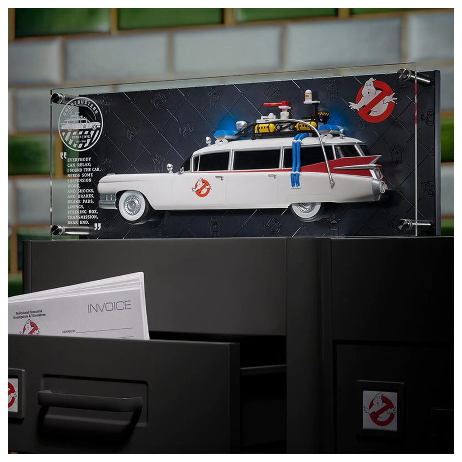Ghostbusters Ecto-1 licenčna replika plošče fotografija izdelka