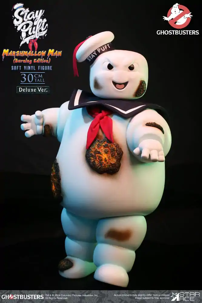 Ghostbusters Soft Vinyl Kip Stay Puft Marshmallow Man Burning Edition Deluxe Version 30 cm fotografija izdelka