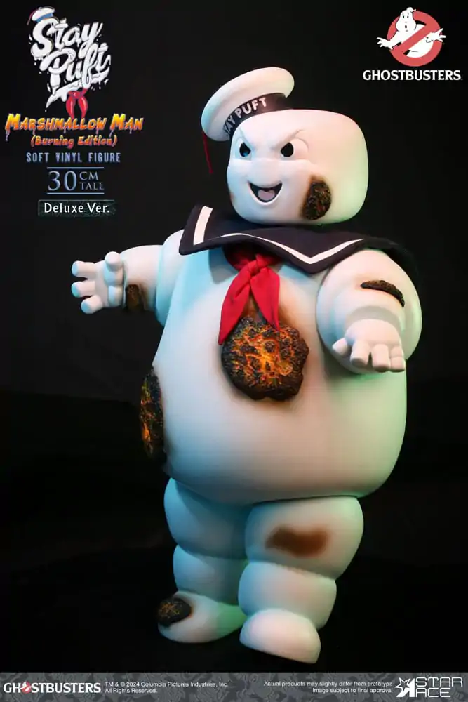 Ghostbusters Soft Vinyl Kip Stay Puft Marshmallow Man Burning Edition Deluxe Version 30 cm fotografija izdelka