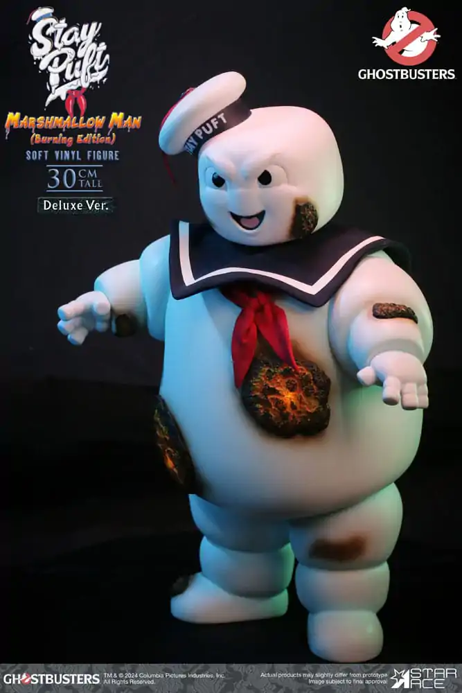 Ghostbusters Soft Vinyl Kip Stay Puft Marshmallow Man Burning Edition Deluxe Version 30 cm fotografija izdelka