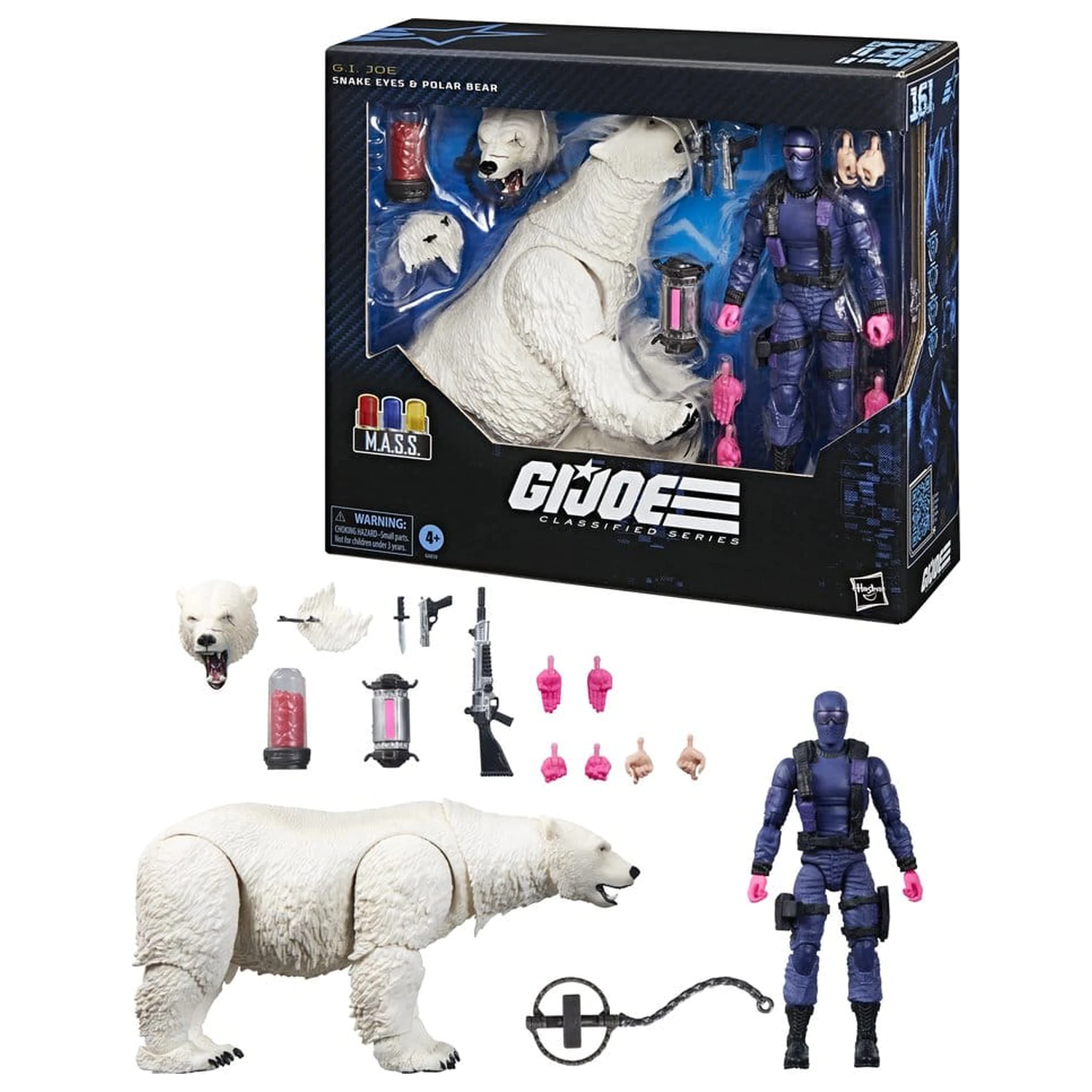 GI Joe Classified Series akcijska figura Snake Eyes with Polar Bear 15 cm fotografija izdelka