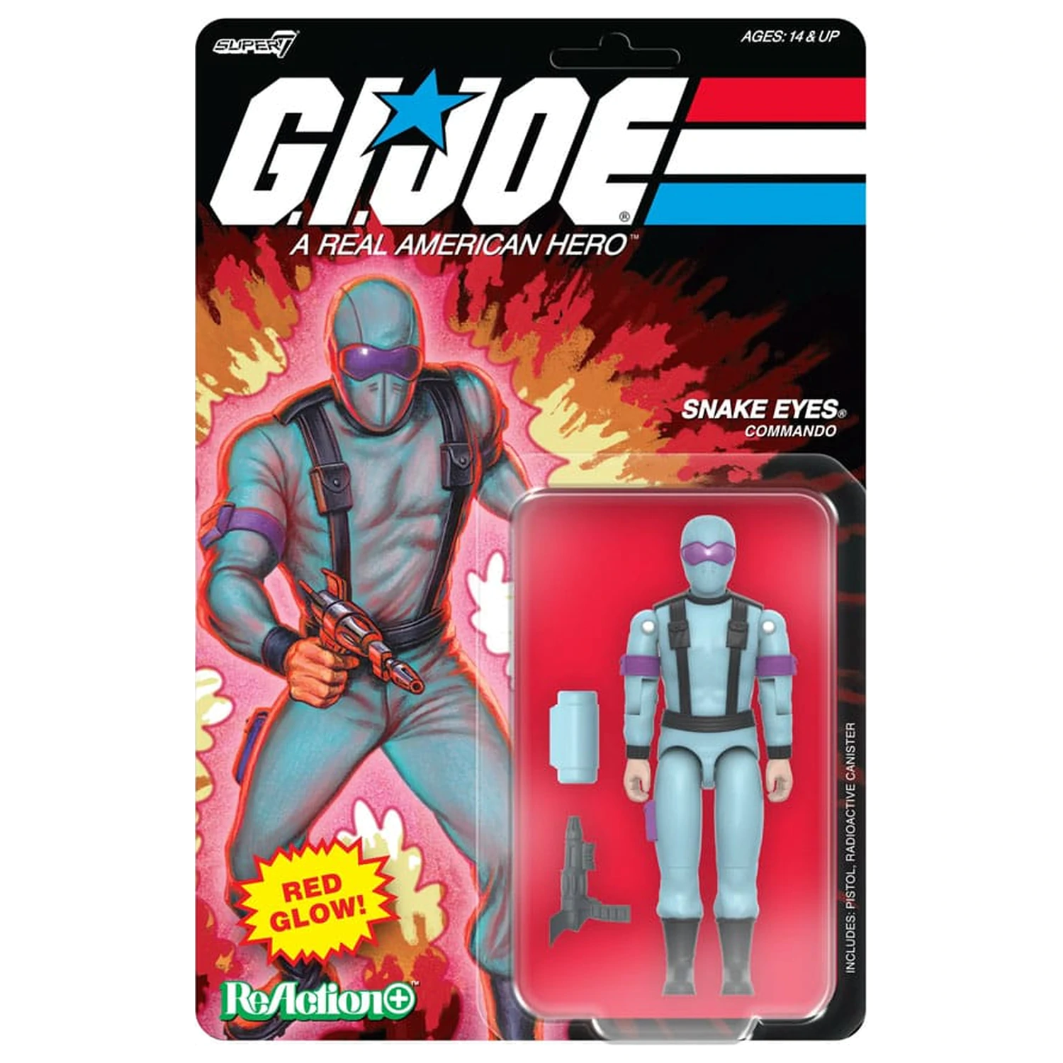 GI Joe ReAction+ Action figura Val 06 Snake Eyes (Red Glow, Crystal Poison) 10 cm fotografija izdelka