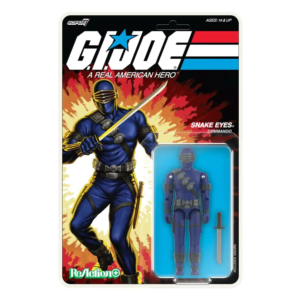 GI Joe ReAction+ Akcijska Figura Wave 3 Snake Eyes (Cartoon) 10 cm fotografija izdelka