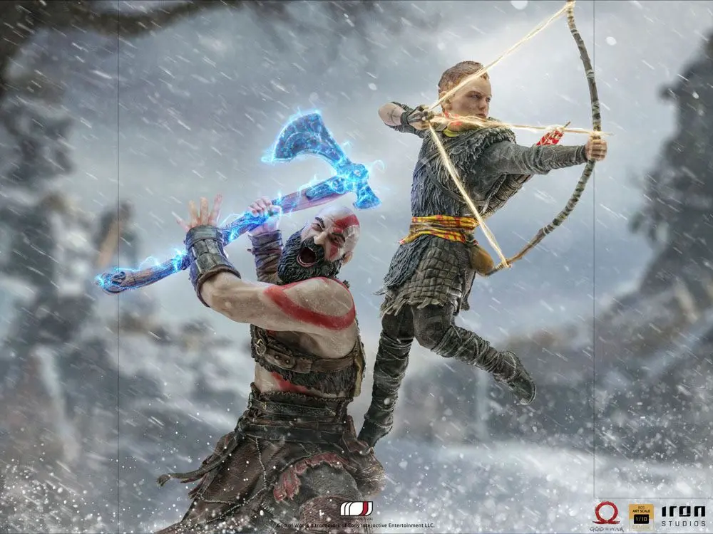 God of War BDS Umetniška lestvica kipa 1/10 Kratos & Atreus 34 cm fotografija izdelka