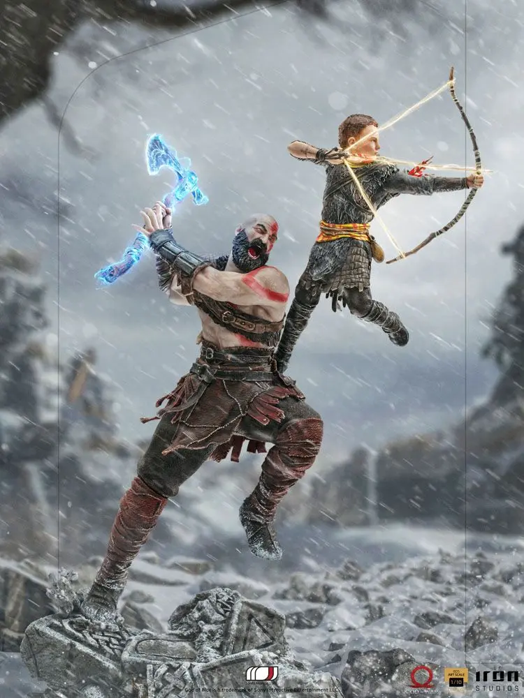 God of War BDS Umetniška lestvica kipa 1/10 Kratos & Atreus 34 cm fotografija izdelka