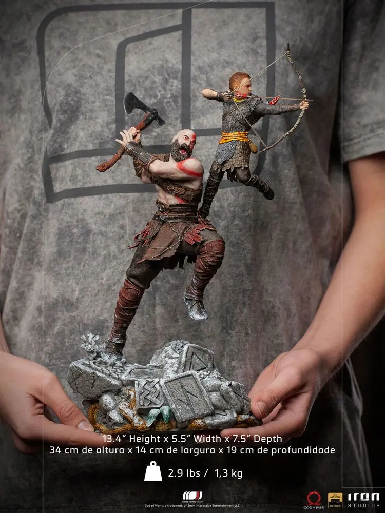 God of War BDS Umetniška lestvica kipa 1/10 Kratos & Atreus 34 cm fotografija izdelka