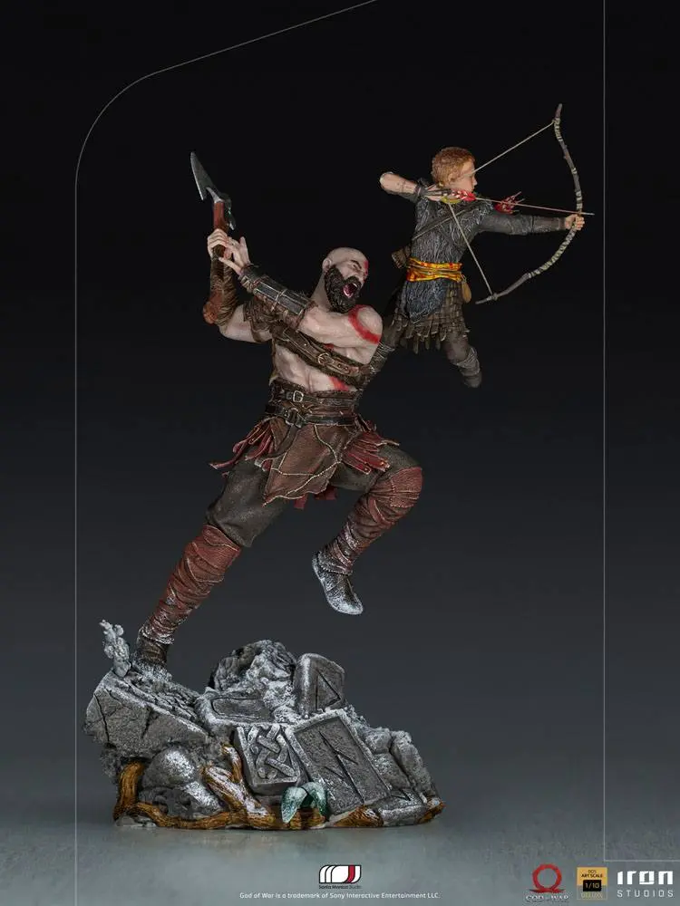 God of War BDS Umetniška lestvica kipa 1/10 Kratos & Atreus 34 cm fotografija izdelka