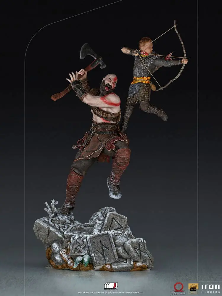 God of War BDS Umetniška lestvica kipa 1/10 Kratos & Atreus 34 cm fotografija izdelka