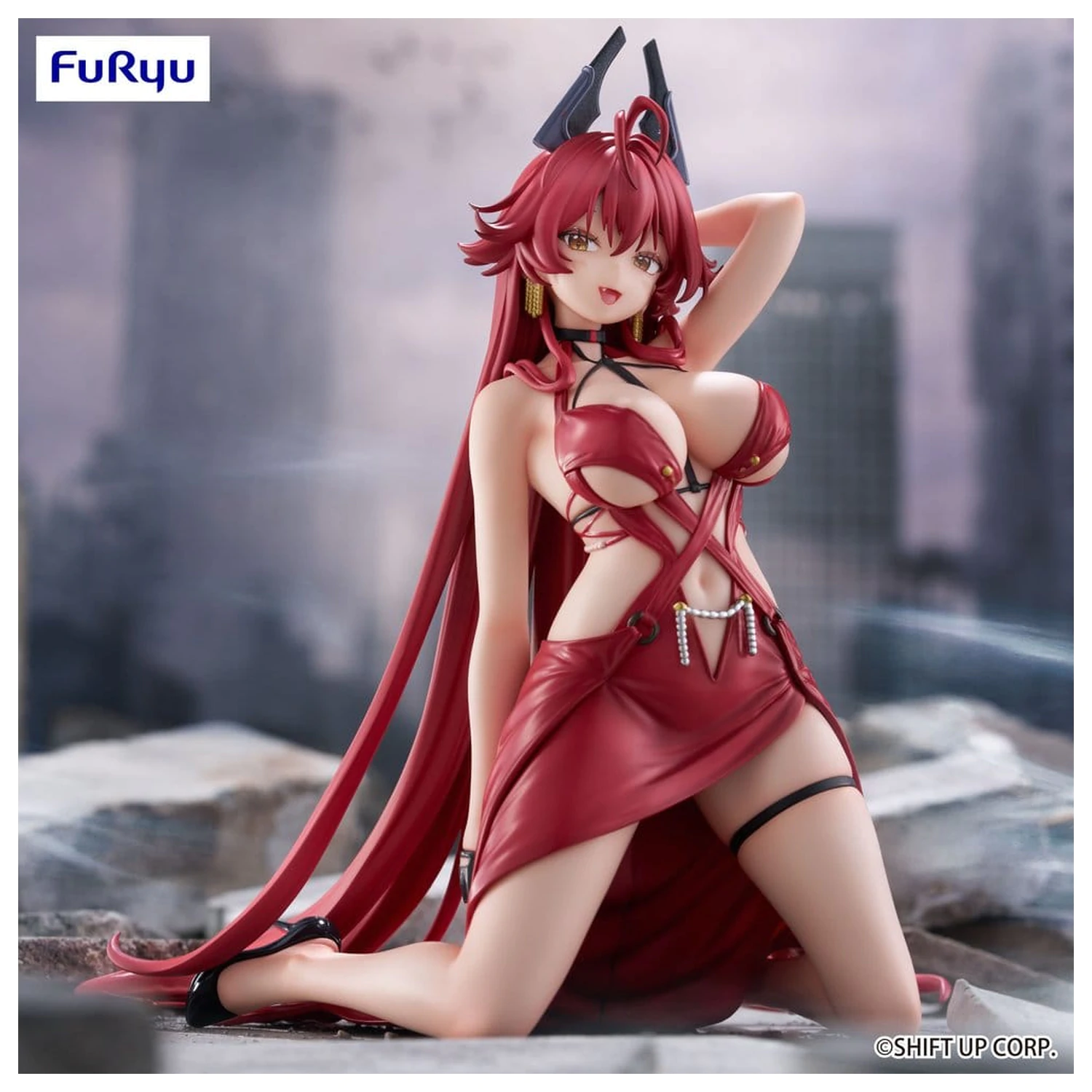 Goddess of Victory: Nikke Noodle Stopper PVC figura Red Hood: Nonsense Red 14 cm fotografija izdelka