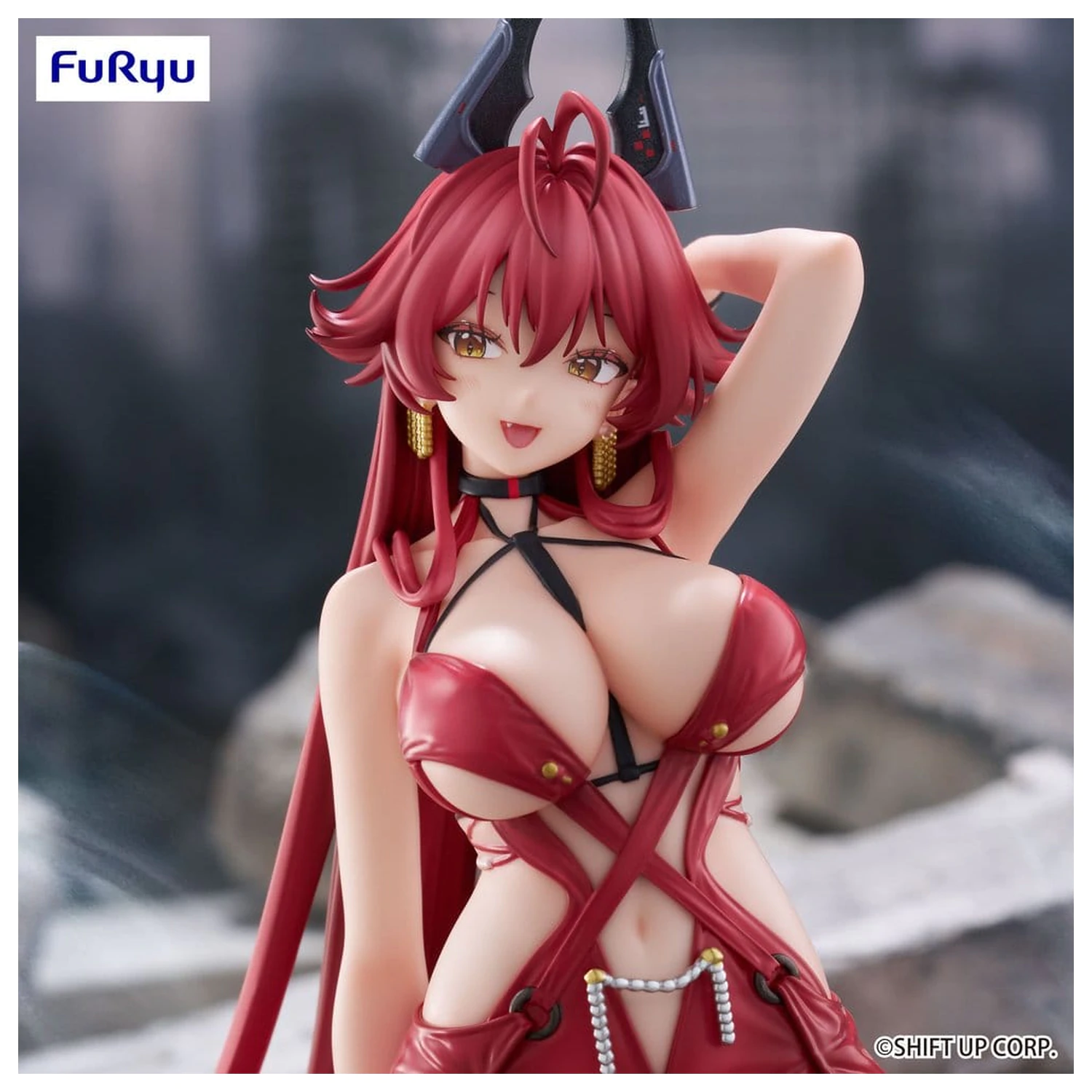 Goddess of Victory: Nikke Noodle Stopper PVC figura Red Hood: Nonsense Red 14 cm fotografija izdelka