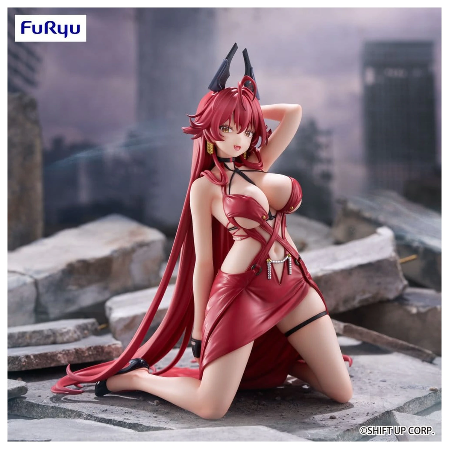 Goddess of Victory: Nikke Noodle Stopper PVC figura Red Hood: Nonsense Red 14 cm fotografija izdelka