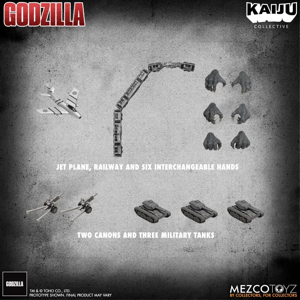 Godzilla (1954) Kaiju Collective Akcijska figura Godzilla - Black & White Edition 20 cm fotografija izdelka