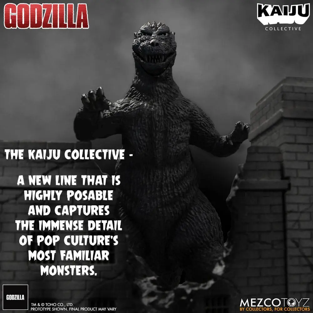 Godzilla (1954) Kaiju Collective Akcijska figura Godzilla - Black & White Edition 20 cm fotografija izdelka