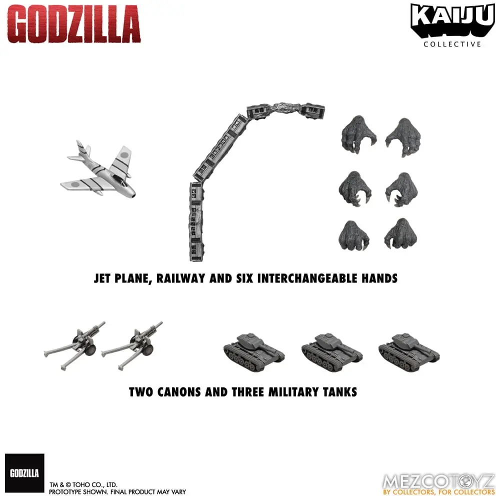 Godzilla (1954) Kaiju Collective Akcijska figura Godzilla - Black & White Edition 20 cm fotografija izdelka