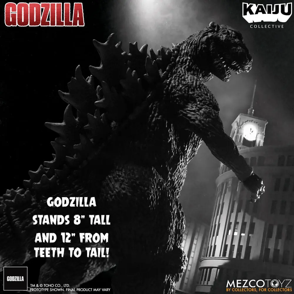 Godzilla (1954) Kaiju Collective Akcijska figura Godzilla - Black & White Edition 20 cm fotografija izdelka