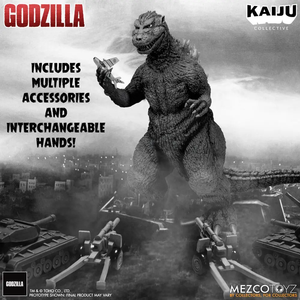 Godzilla (1954) Kaiju Collective Akcijska figura Godzilla - Black & White Edition 20 cm fotografija izdelka