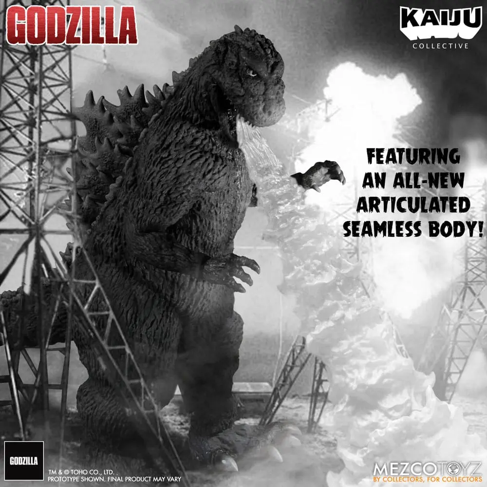 Godzilla (1954) Kaiju Collective Akcijska figura Godzilla - Black & White Edition 20 cm fotografija izdelka