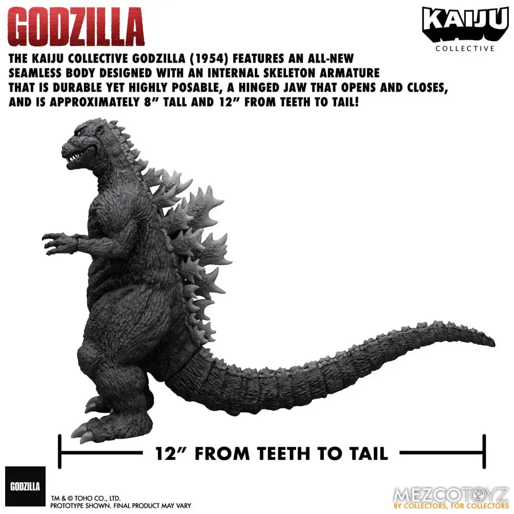 Godzilla (1954) Kaiju Collective Akcijska figura Godzilla - Black & White Edition 20 cm fotografija izdelka