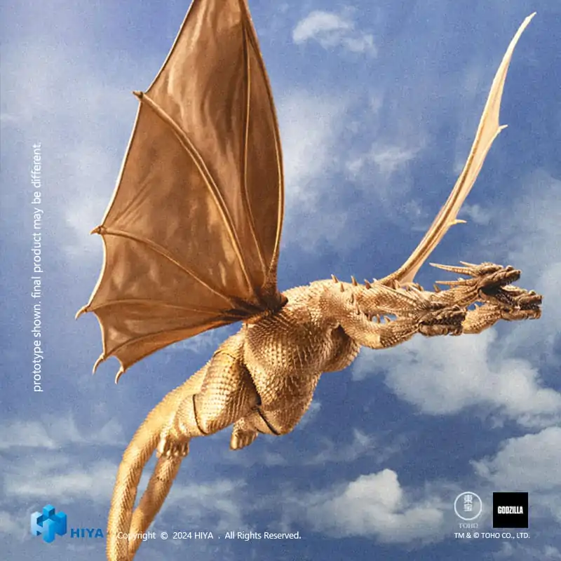 Godzilla Exquisite Basic akcijska figura Godzilla vs King Ghidorah King Ghidorah 25 cm fotografija izdelka