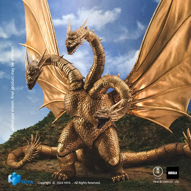 Godzilla Exquisite Basic akcijska figura Godzilla vs King Ghidorah King Ghidorah 25 cm fotografija izdelka
