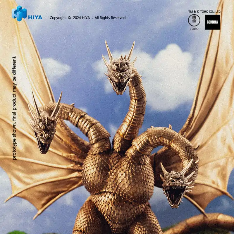 Godzilla Exquisite Basic akcijska figura Godzilla vs King Ghidorah King Ghidorah 25 cm fotografija izdelka