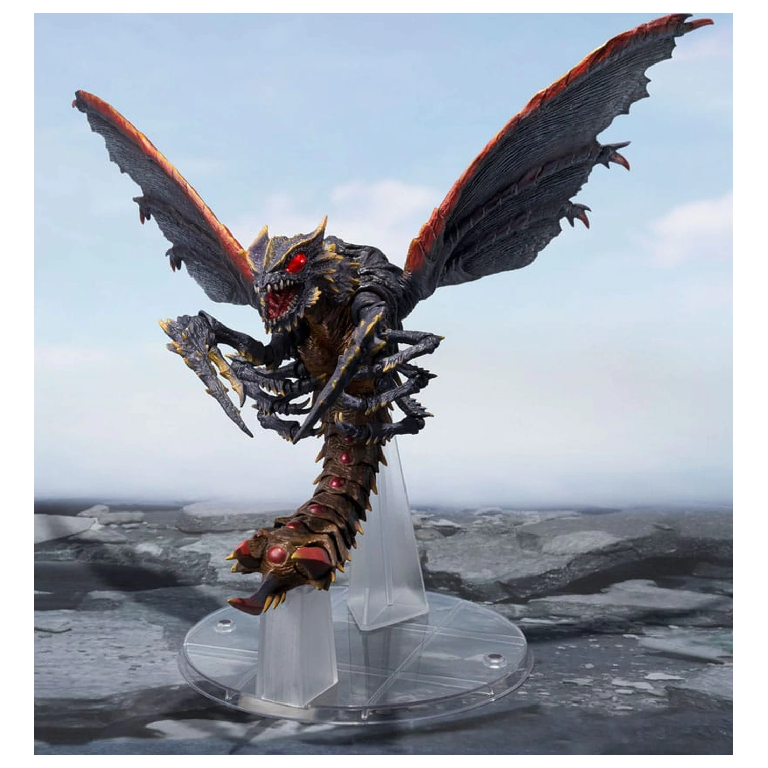 Godzilla S.H. Monster Arts akcijska figura Megaguirus Evolution Set 21 cm fotografija izdelka
