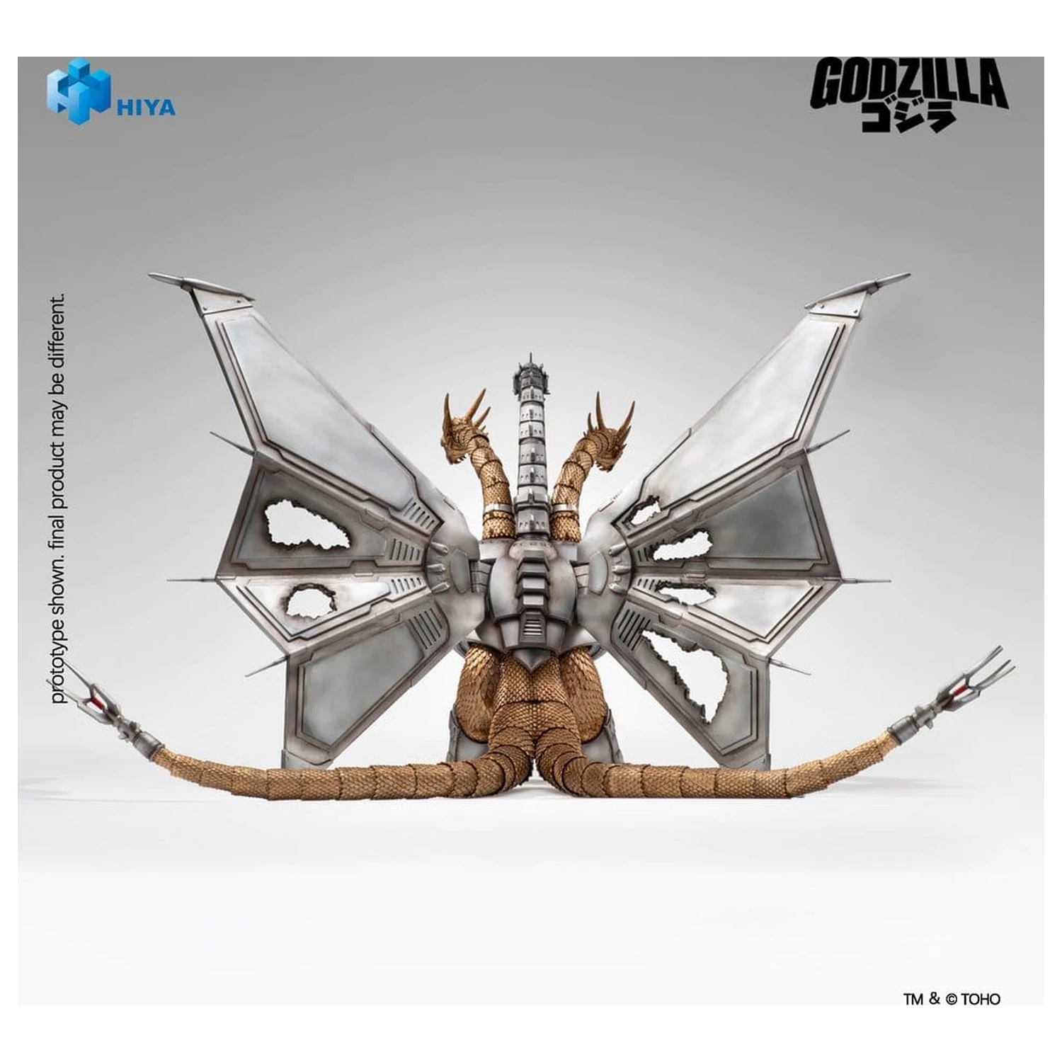 Godzilla vs. King Ghidorah Exquisite Basic akcijska figura poškodovan Mecha King Ghidorah 33 cm fotografija izdelka