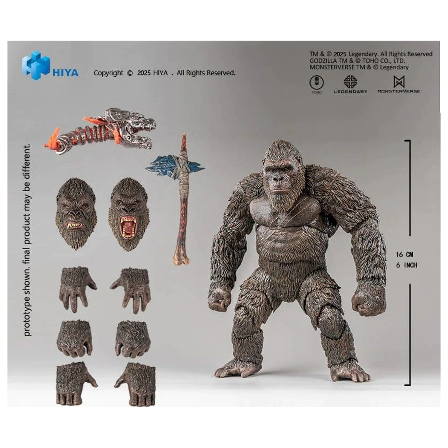 Godzilla vs. Kong Exquisite Basic Series akcijska figura Kong 2.0 16 cm fotografija izdelka
