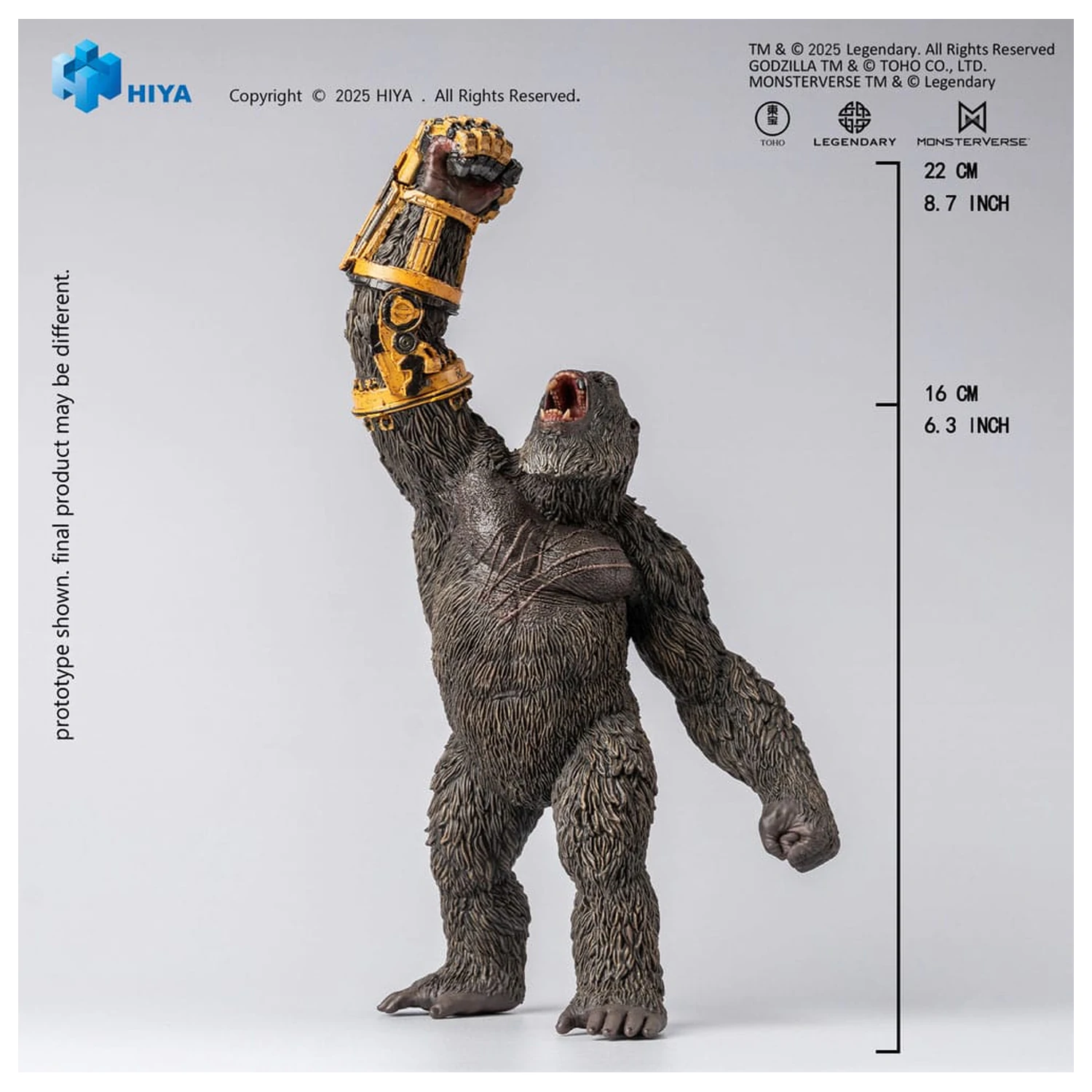 Godzilla x Kong The New Empire Stylist Series PVC Kip Kong B.E.A.S.T. Glove Version 22 cm fotografija izdelka