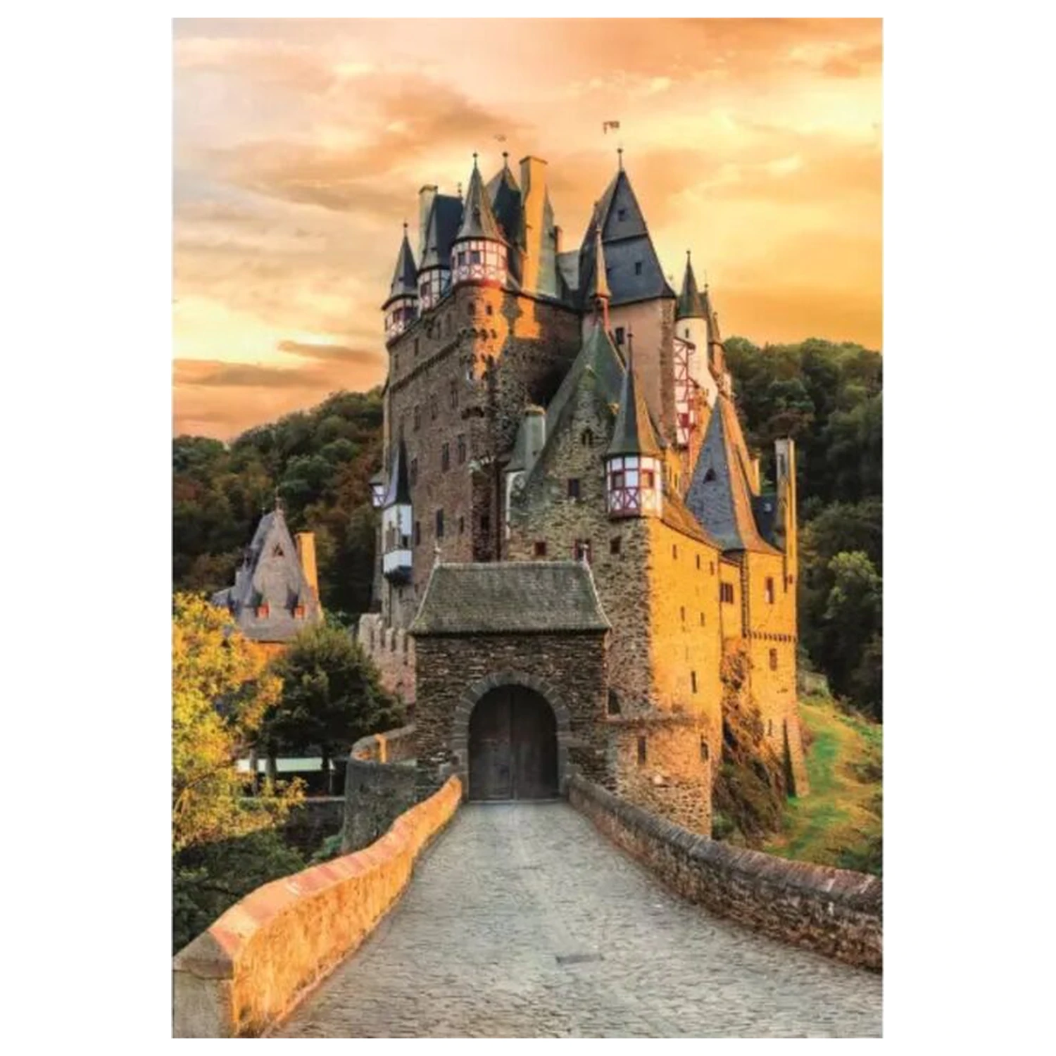 Golden Hour At Eltz Castle sestavljanka 1000 kosov fotografija izdelka