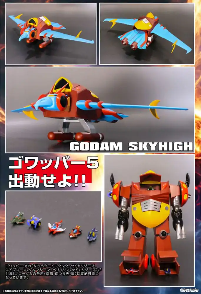 Gowappa 5 Godam Dynamite Action Akcijska figura Kai Gordam Full Blast Off Set 17 cm fotografija izdelka