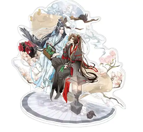 Grandmaster of Demonic Cultivation Akrilno Stojalo Wei Wuxian & Lan Wangji Sweet Zastavice, ki Mahajo v Vetru Ver. 19 cm fotografija izdelka