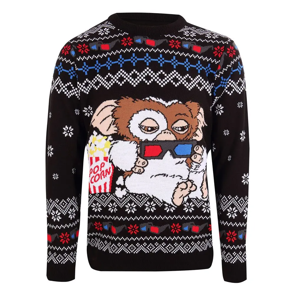 Gremlins Gizmo Popcorn Christmas hoodie s kapuco fotografija izdelka