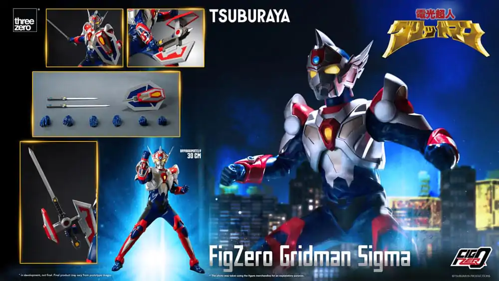 Gridman the Hyper Agent: Revenge of Neo Evil Lord FigZero akcijska figura Gridman Sigma 30 cm fotografija izdelka