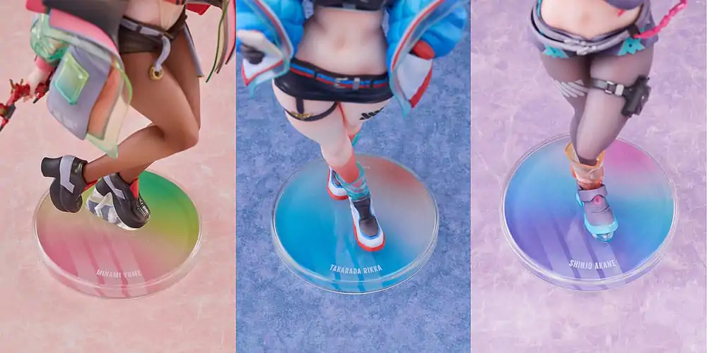 Gridman Universe PVC kipi - komplet 3 1/7 Rikka Takarada, Akane Shinjo, Yume Minami: Dreamy Divas Ver. fotografija izdelka