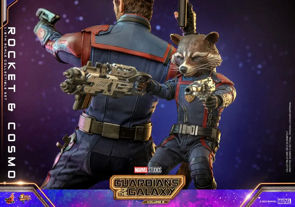 Guardians of the Galaxy Vol. 3 Movie Masterpiece akcijske figure 1/6 Rocket & Cosmo 16 cm fotografija izdelka