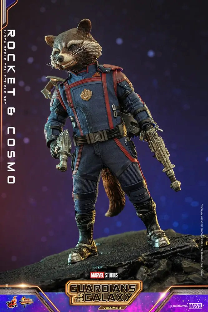 Guardians of the Galaxy Vol. 3 Movie Masterpiece akcijske figure 1/6 Rocket & Cosmo 16 cm fotografija izdelka