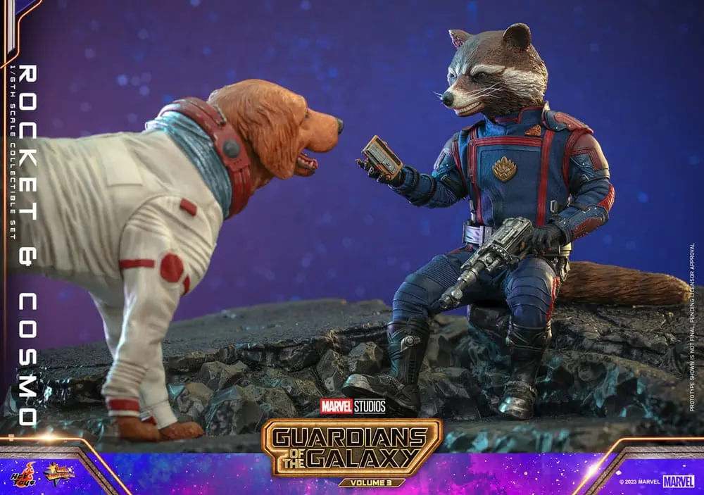 Guardians of the Galaxy Vol. 3 Movie Masterpiece akcijske figure 1/6 Rocket & Cosmo 16 cm fotografija izdelka