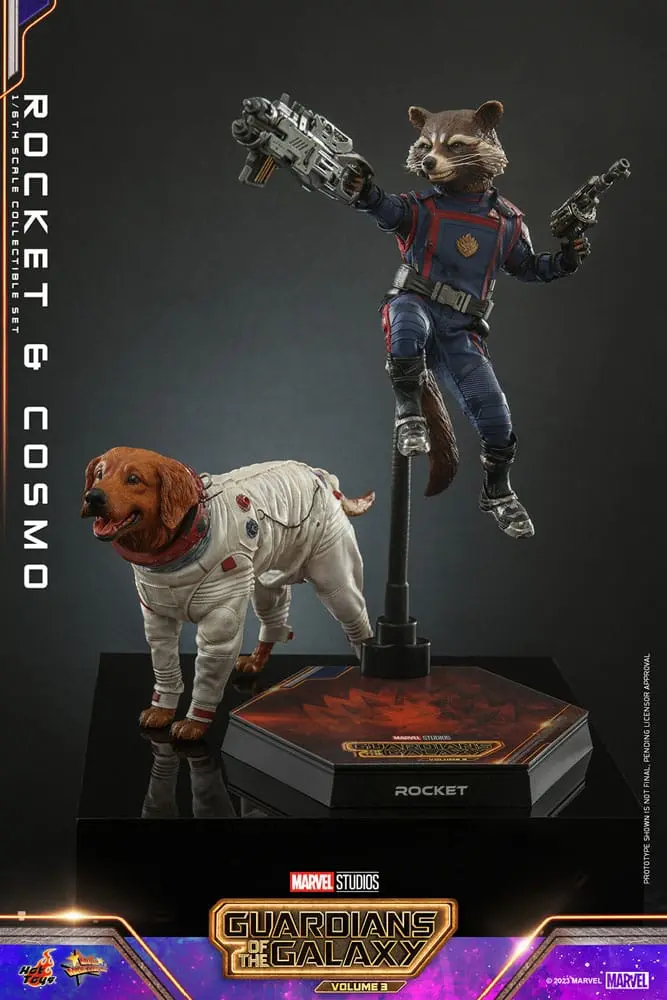 Guardians of the Galaxy Vol. 3 Movie Masterpiece akcijske figure 1/6 Rocket & Cosmo 16 cm fotografija izdelka