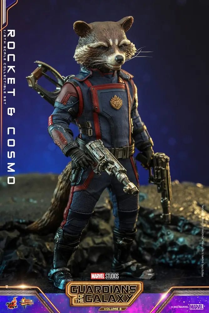 Guardians of the Galaxy Vol. 3 Movie Masterpiece akcijske figure 1/6 Rocket & Cosmo 16 cm fotografija izdelka