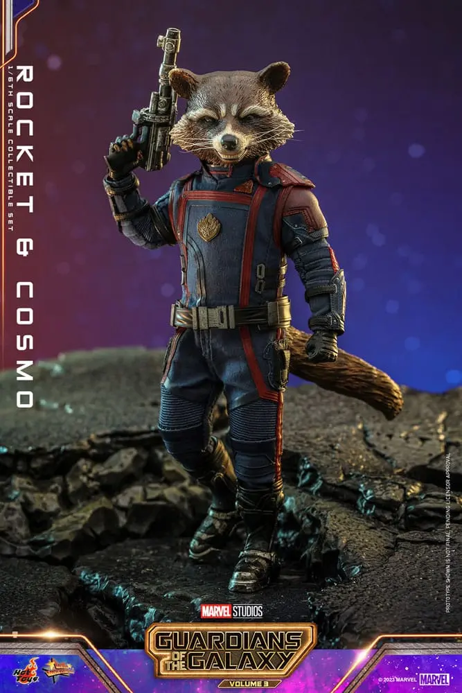 Guardians of the Galaxy Vol. 3 Movie Masterpiece akcijske figure 1/6 Rocket & Cosmo 16 cm fotografija izdelka