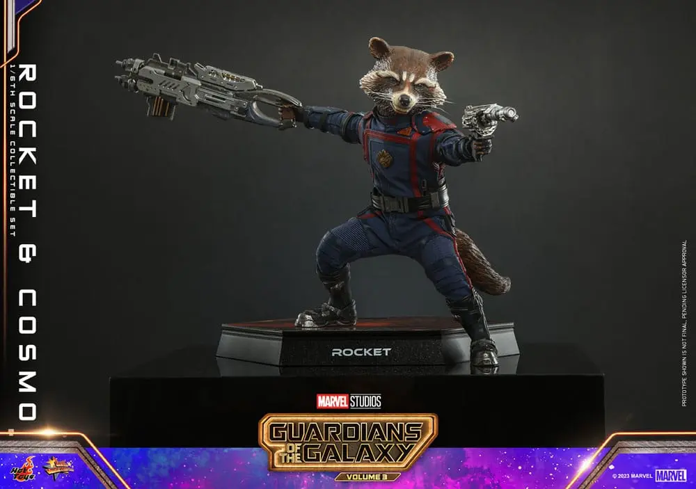 Guardians of the Galaxy Vol. 3 Movie Masterpiece akcijske figure 1/6 Rocket & Cosmo 16 cm fotografija izdelka