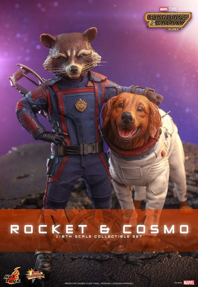 Guardians of the Galaxy Vol. 3 Movie Masterpiece akcijske figure 1/6 Rocket & Cosmo 16 cm fotografija izdelka